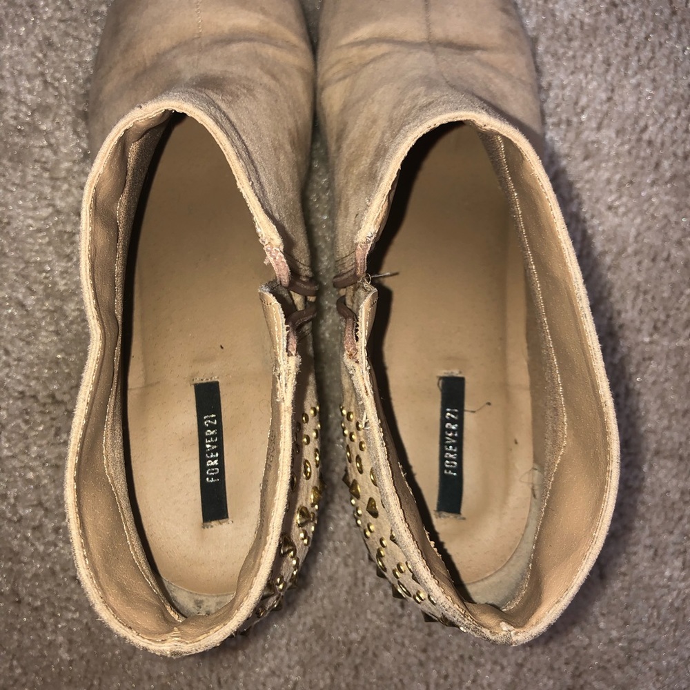 Tan Rhinestone Booties - Picture 5 of 7